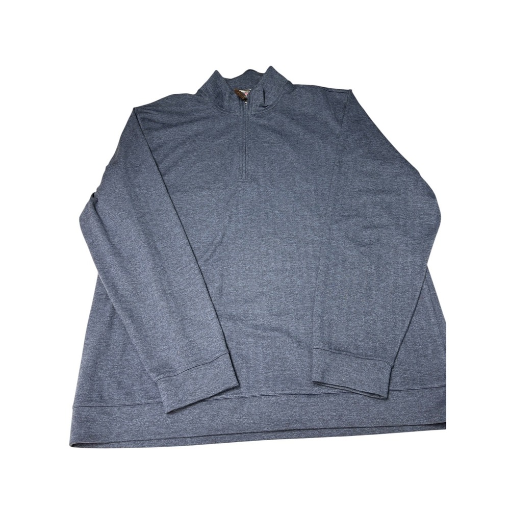 Vineyard Vines Mens XL Navy Blue Heathered Quarter Zip‎ Performance Pullover